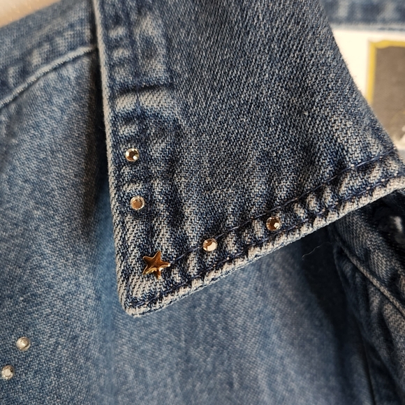 Denim Button Down Shirt with Lighthouses - Picture 4 of 10